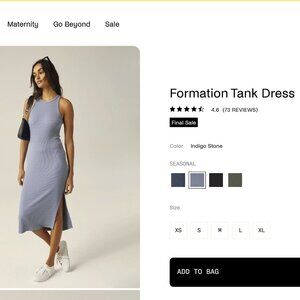 Brand new Beyond Yoga Formation Tank Dress